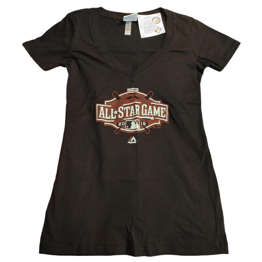Majestic 2015 All Star Game Cincinnati Reds Womens Medium V Neck Shirt MLB  Sz S